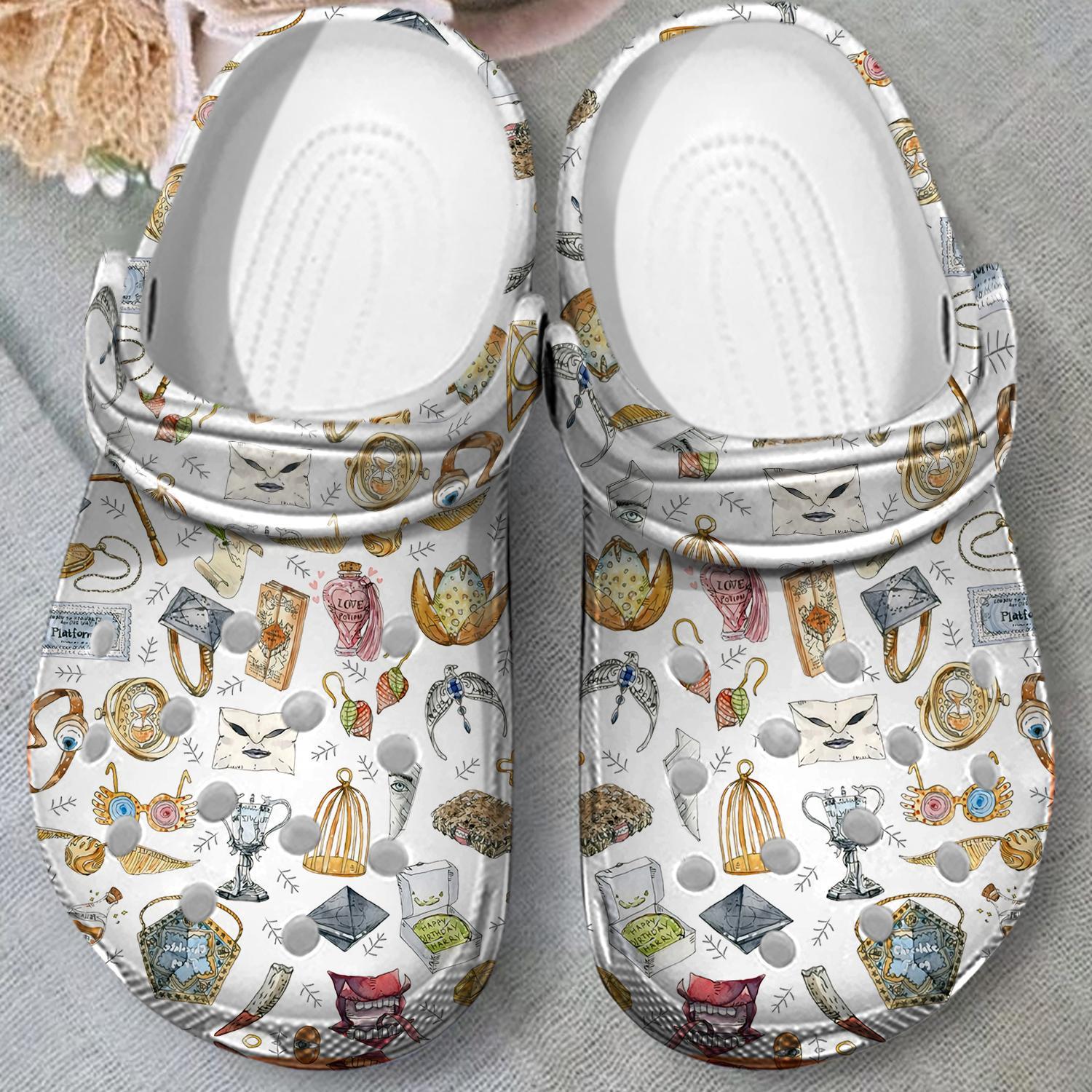 Merchidea Harry Potter Artefacts Movie Crocs Crocband Clogs Shoes Comfortable For Men Women and Kids