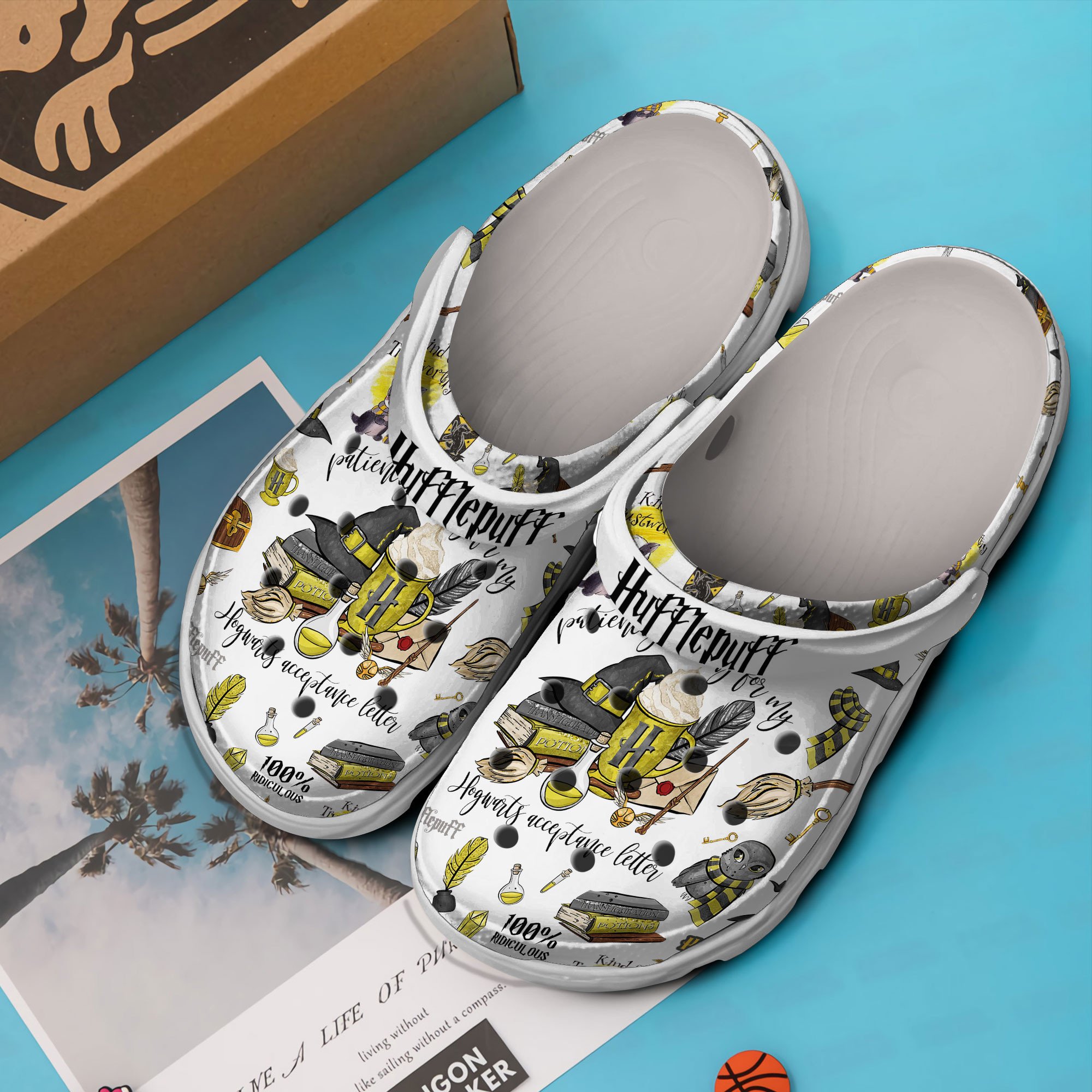 Merchidea Harry Potter Hufflepuff Movie Crocs Crocband Clogs Shoes Comfortable For Men Women and Kids