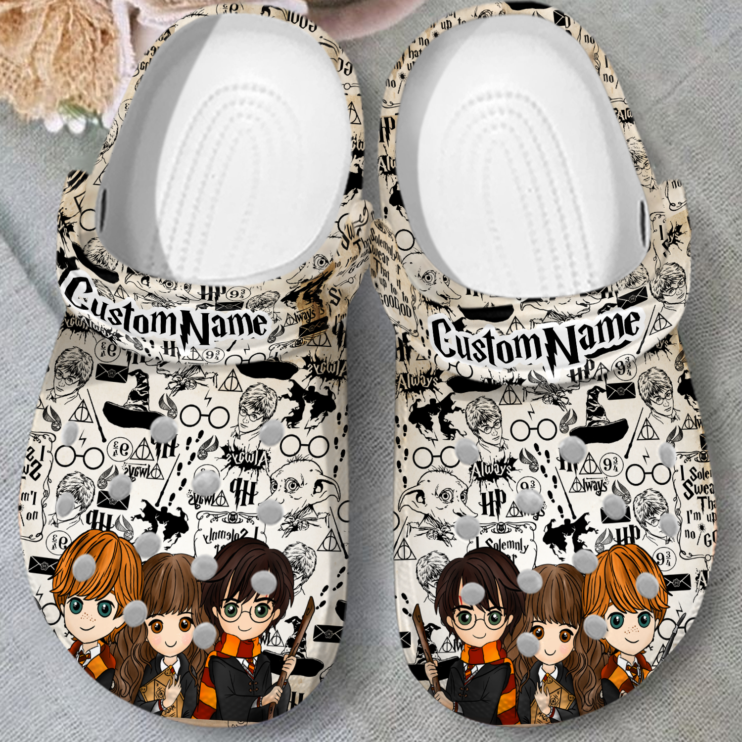Merchidea Harry Potter Movie Crocs Crocband Clogs Shoes Comfortable For Men Women and Kids
