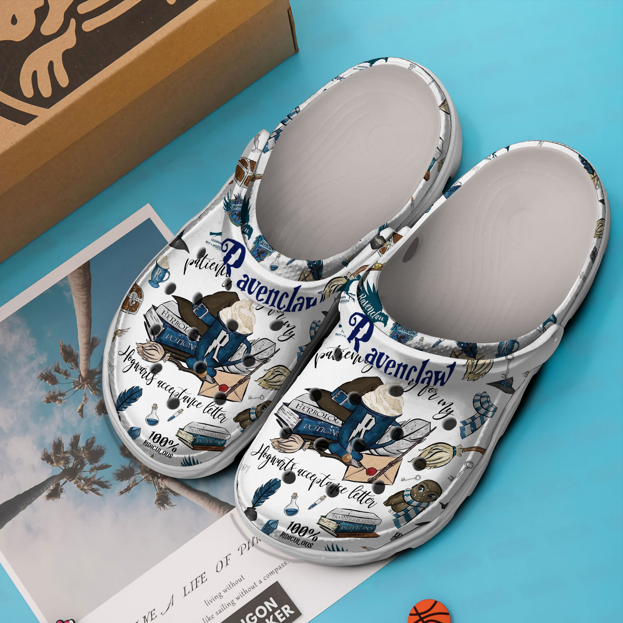 Merchidea Harry Potter Ravenclaw Movie Crocs Crocband Clogs Shoes Comfortable For Men Women and Kids