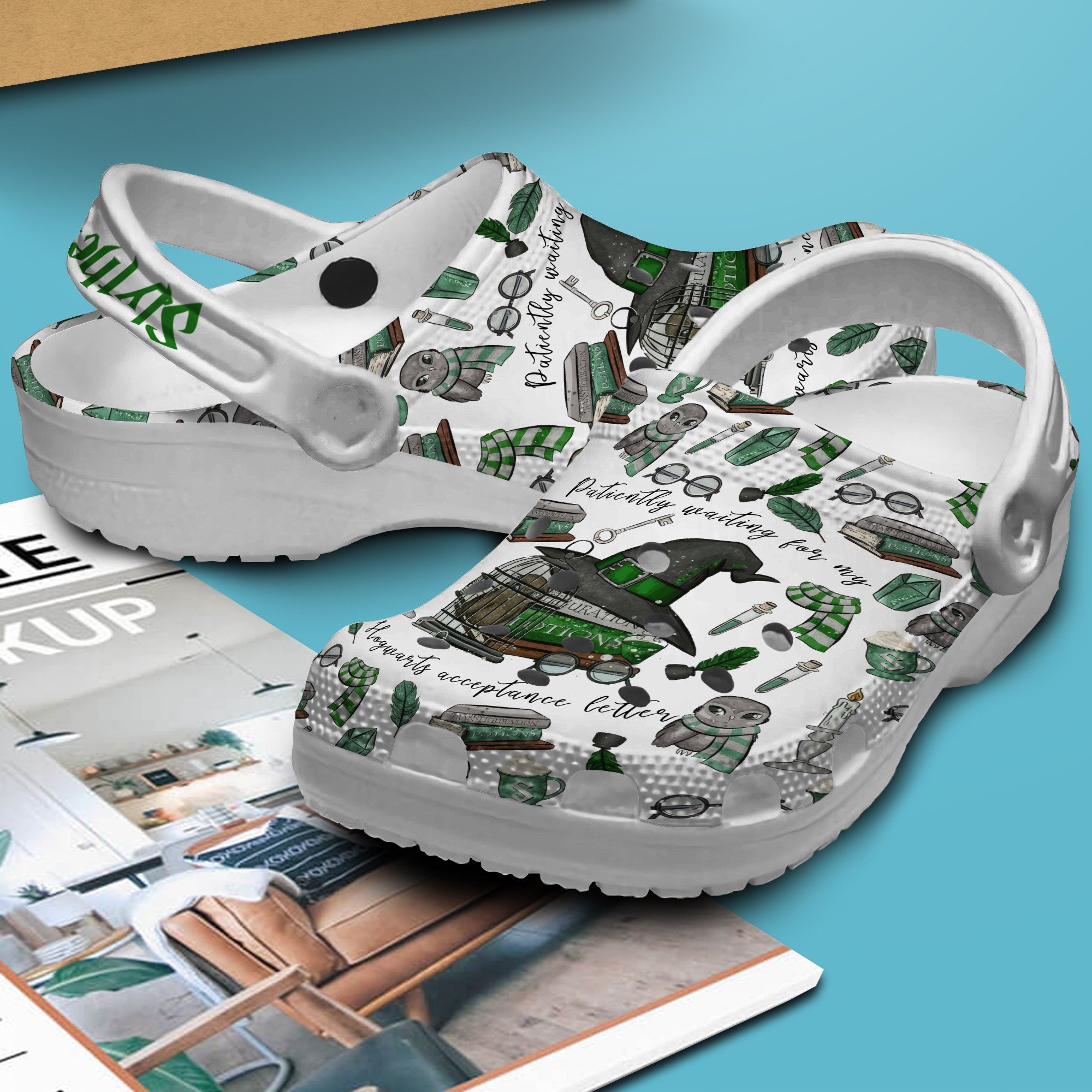 Merchidea Harry Potter Slytherin Movie Crocs Crocband Clogs Shoes Comfortable For Men Women and Kids