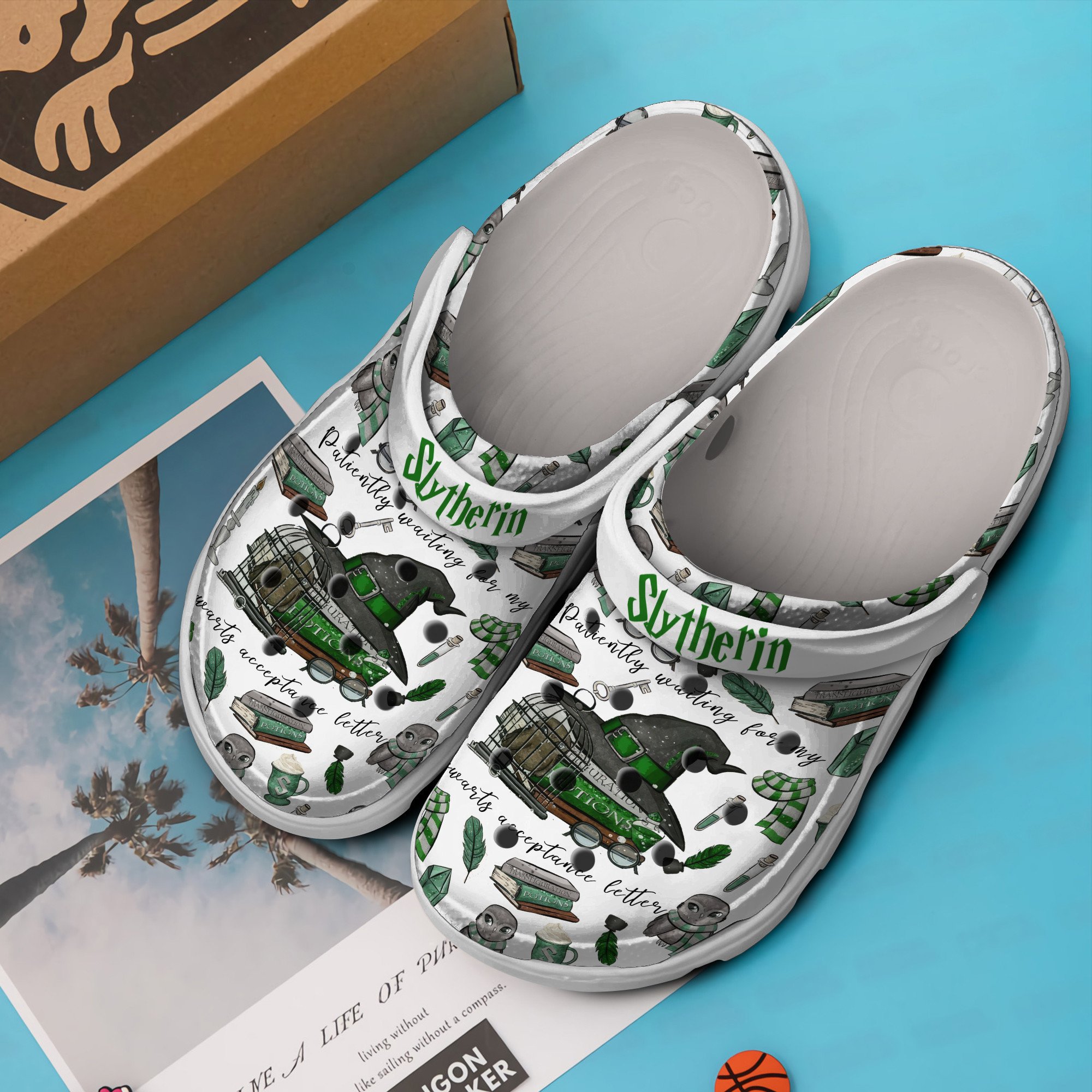 Merchidea Harry Potter Slytherin Movie Crocs Crocband Clogs Shoes Comfortable For Men Women and Kids