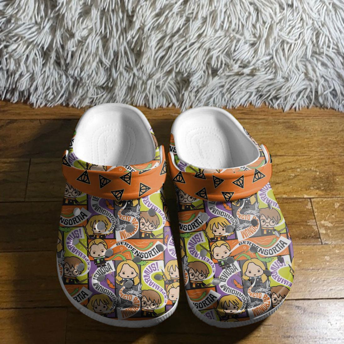 Merchidea Harry Potter Spell Casts Movie Crocs Crocband Clogs Shoes Comfortable For Men Women and Kids