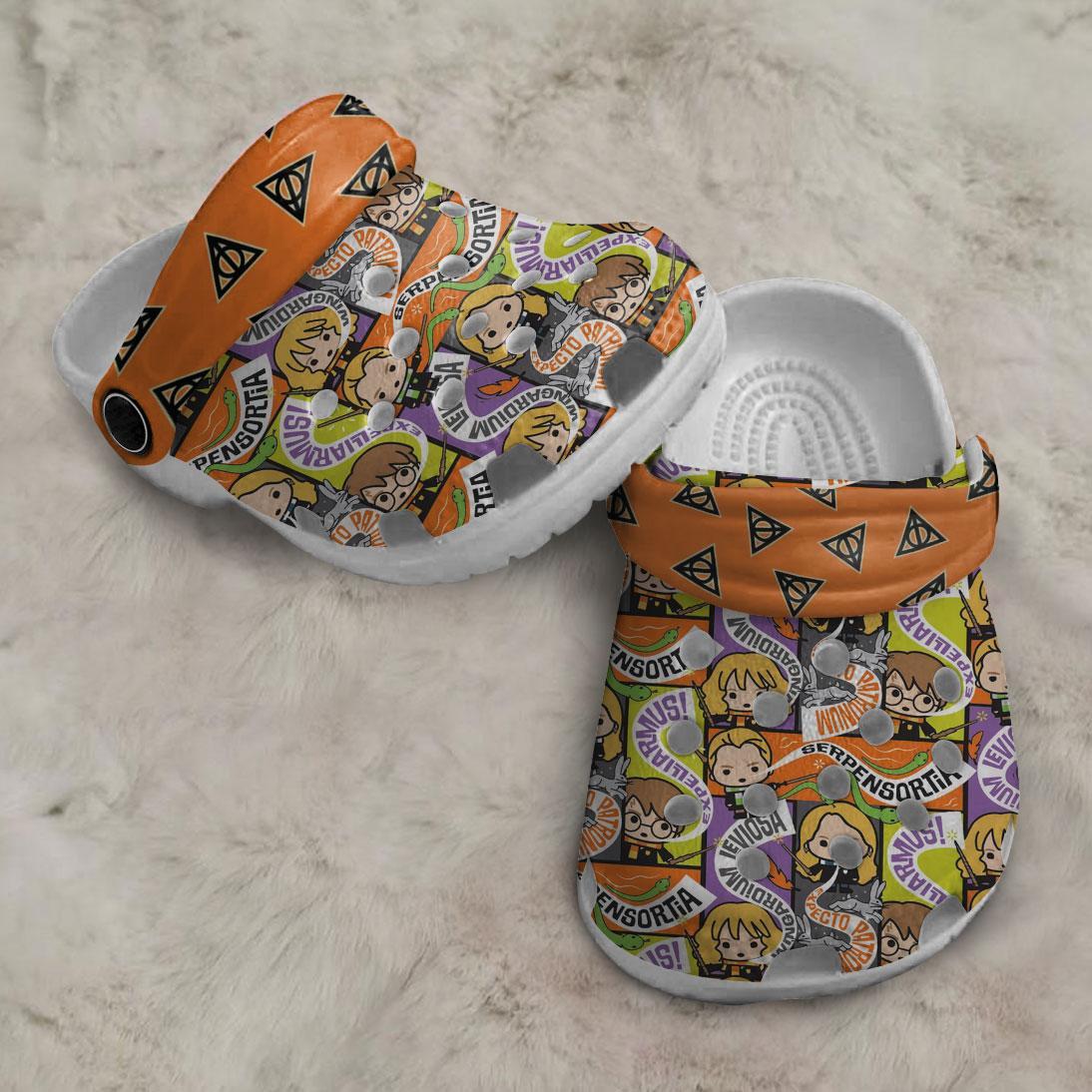 Merchidea Harry Potter Spell Casts Movie Crocs Crocband Clogs Shoes Comfortable For Men Women and Kids
