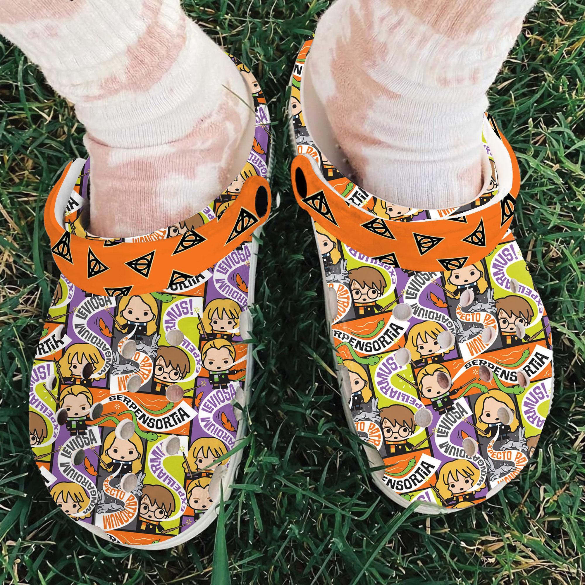 Merchidea Harry Potter Spell Casts Movie Crocs Crocband Clogs Shoes Comfortable For Men Women and Kids