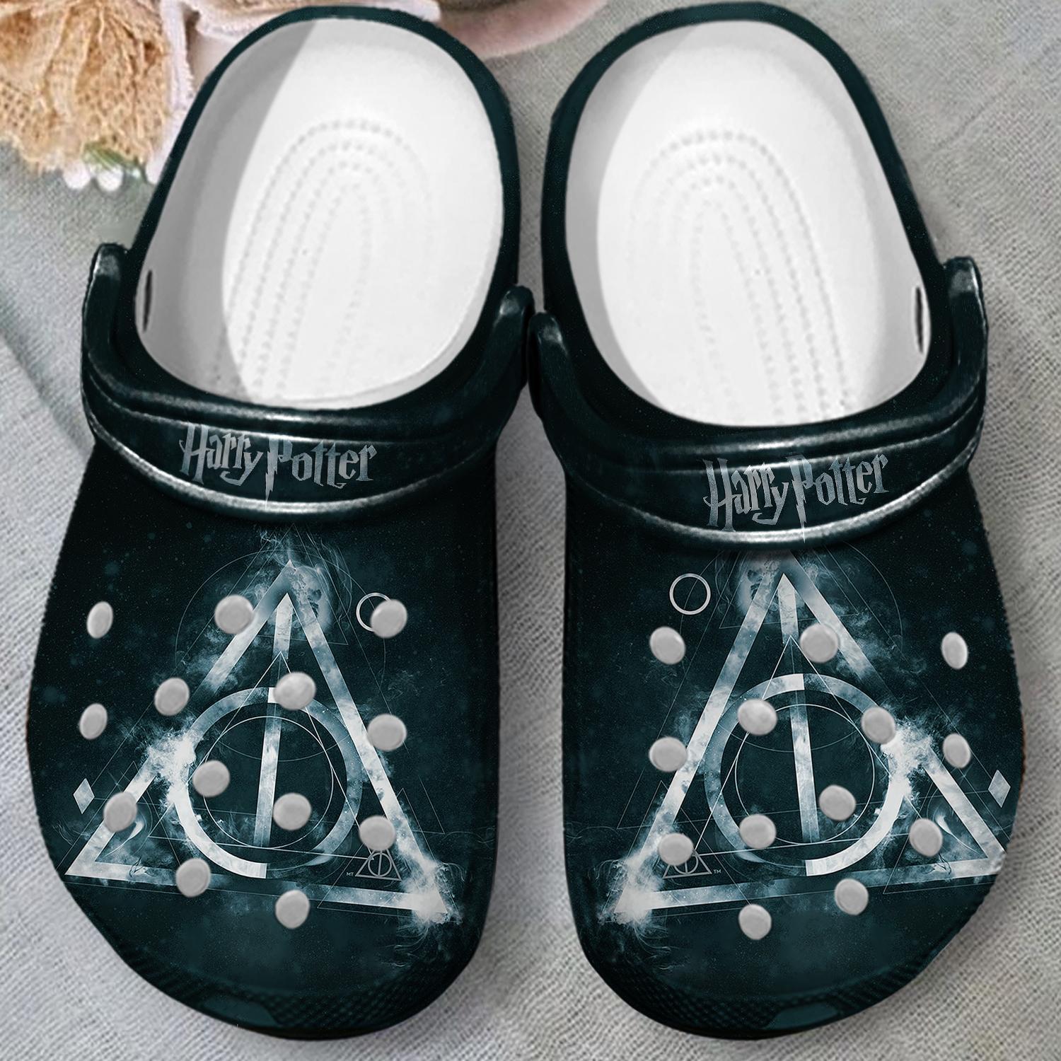 Merchidea Harry Potter The Deathly Hallows Movie Crocs Crocband Clogs Shoes Comfortable For Men Women and Kids