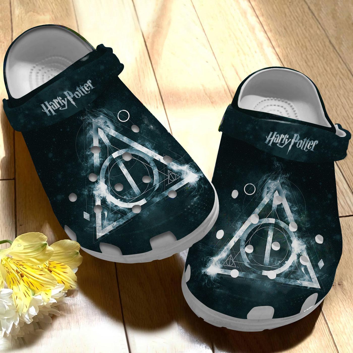 Merchidea Harry Potter The Deathly Hallows Movie Crocs Crocband Clogs Shoes Comfortable For Men Women and Kids