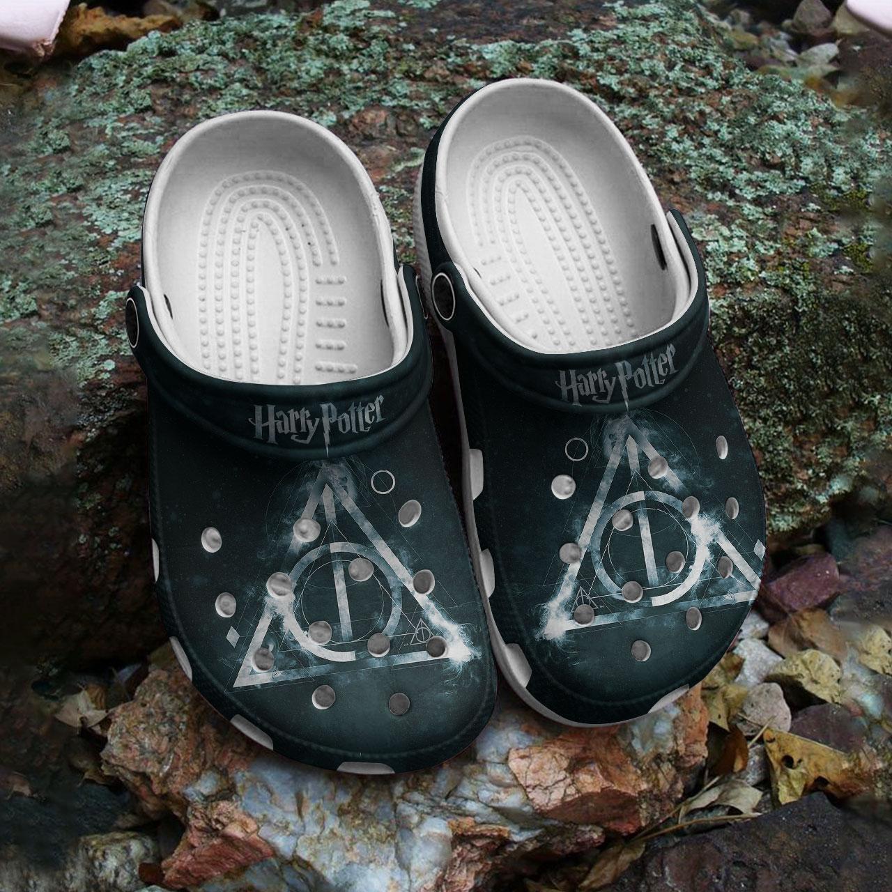 Merchidea Harry Potter The Deathly Hallows Movie Crocs Crocband Clogs Shoes Comfortable For Men Women and Kids