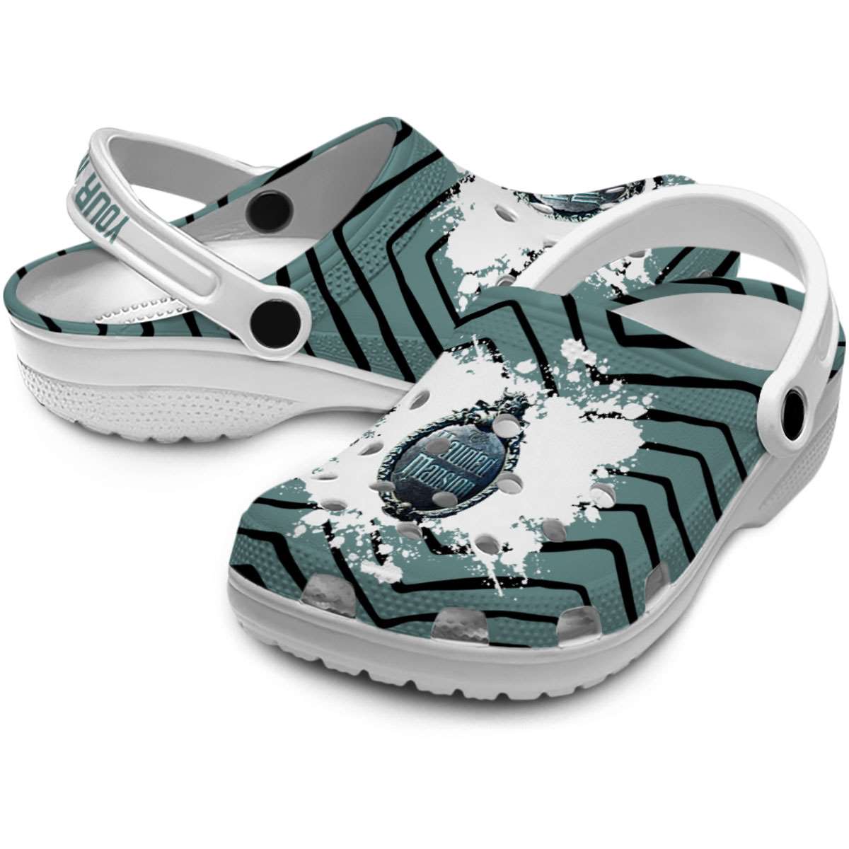 Merchidea Haunted Mansion Movie Crocs Crocband Clogs Shoes Comfortable For Men Women and Kids