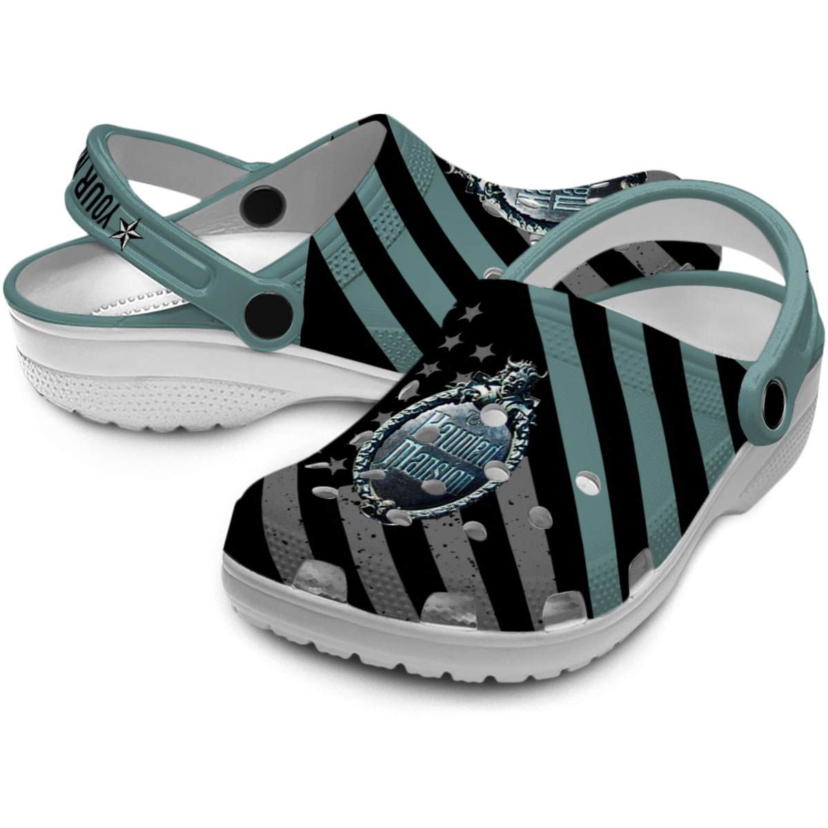 Merchidea Haunted Mansion Movie Crocs Crocband Clogs Shoes Comfortable For Men Women and Kids