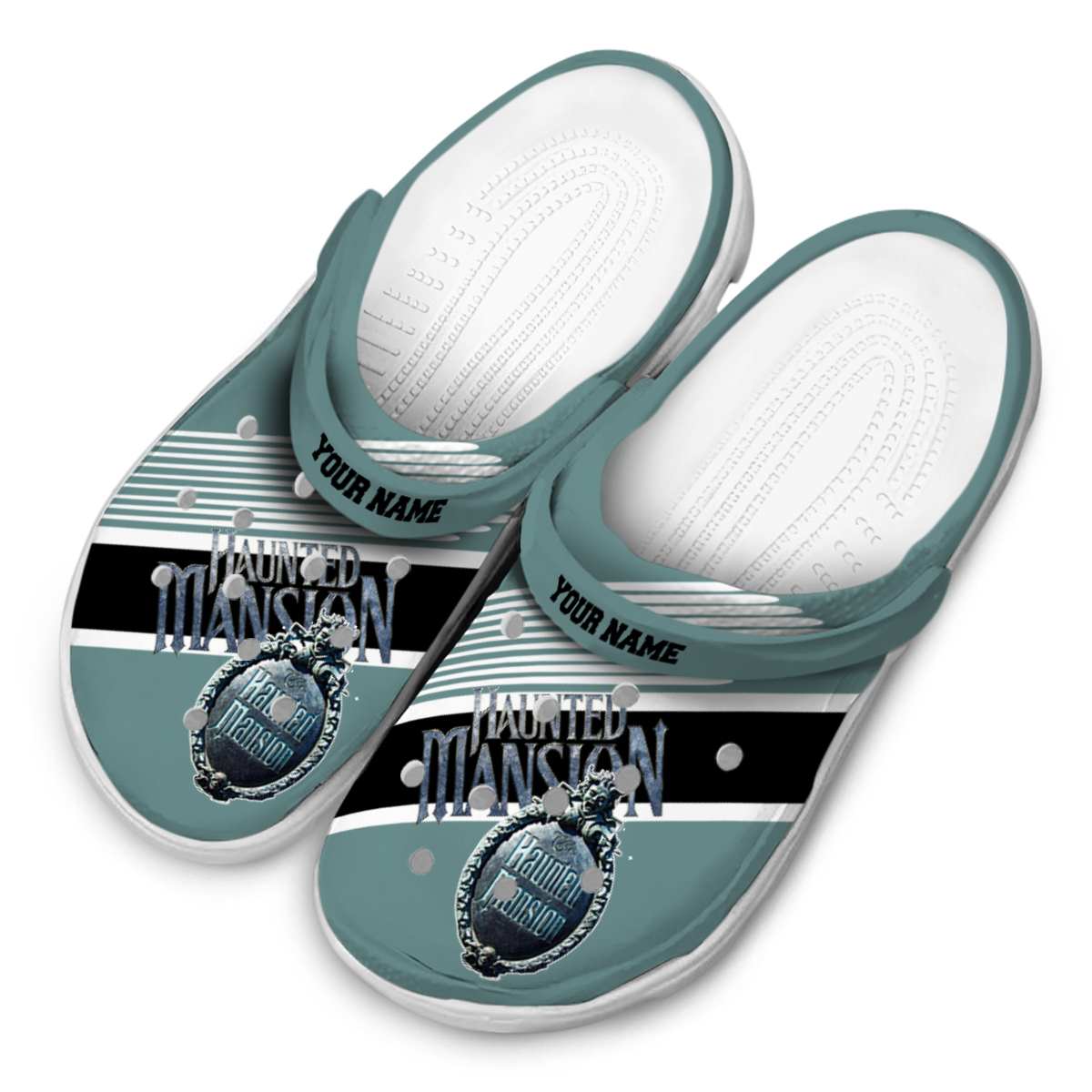 Merchidea Haunted Mansion Movie Crocs Crocband Clogs Shoes Comfortable For Men Women and Kids