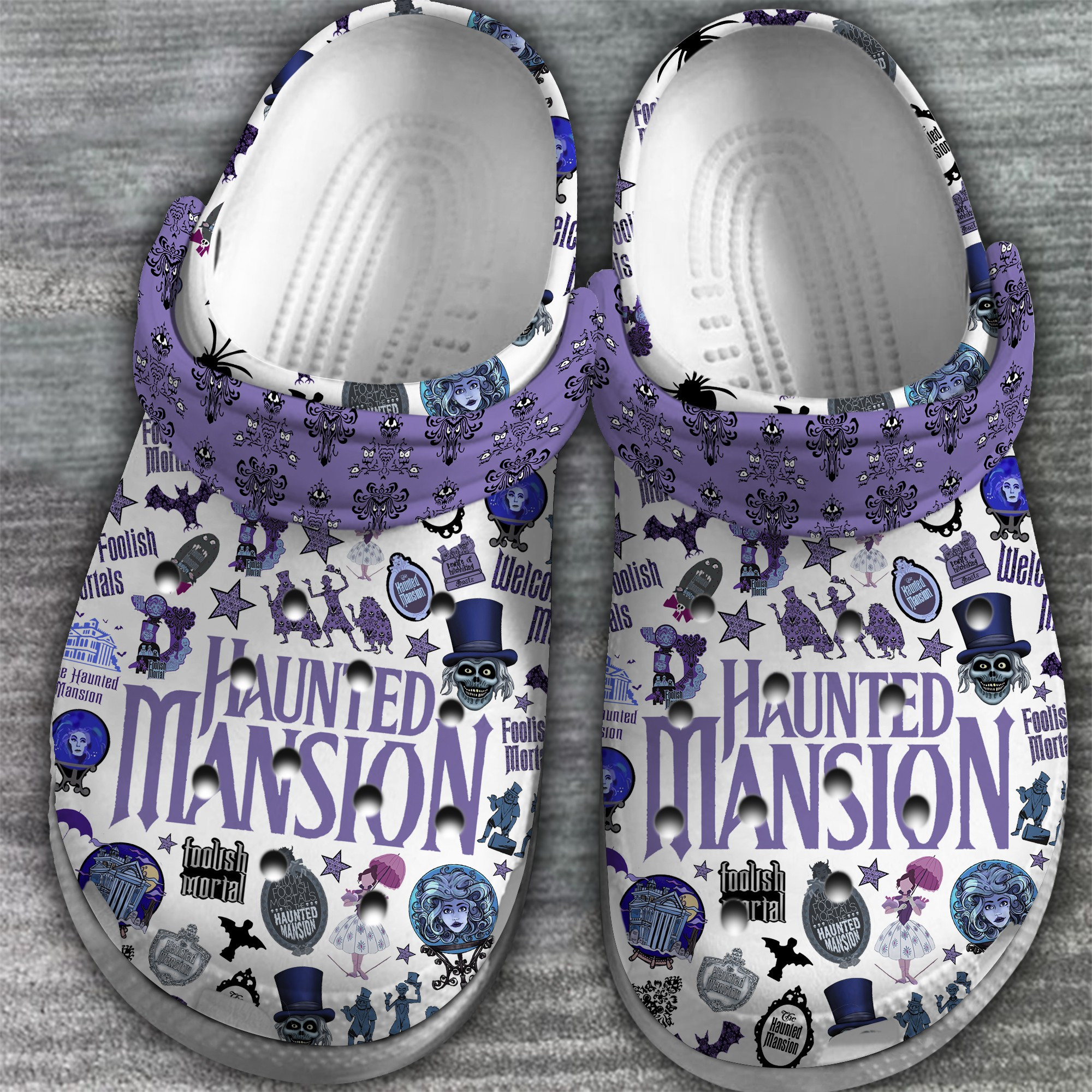Merchidea Haunted Mansion Movie Crocs Crocband Clogs Shoes Comfortable For Men Women and Kids