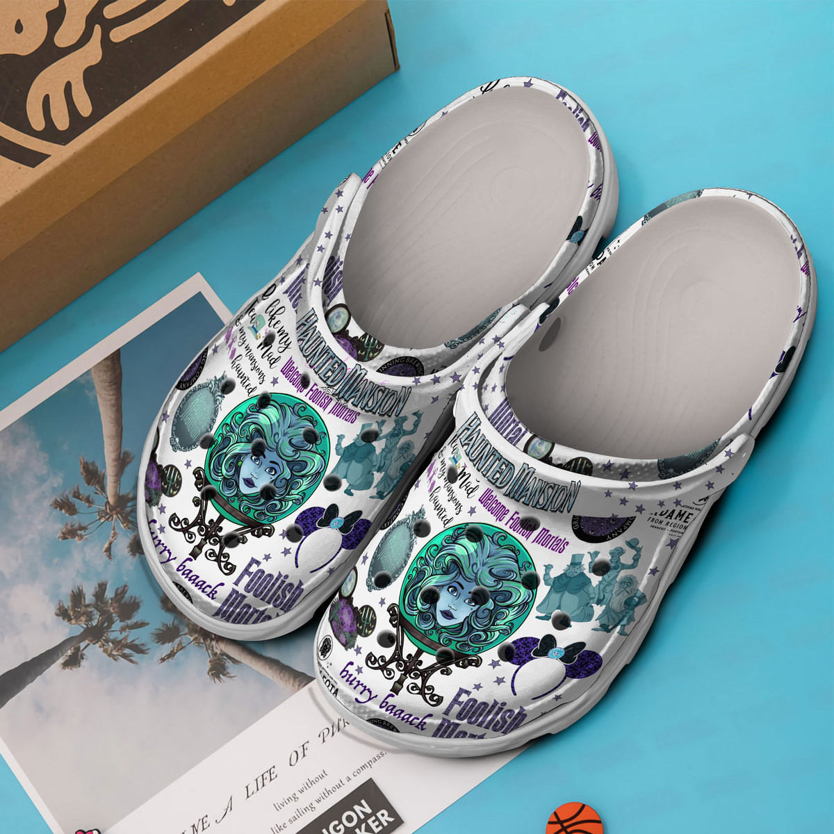 Merchidea Haunted Mansion Movie Crocs Crocband Clogs Shoes Comfortable For Men Women and Kids