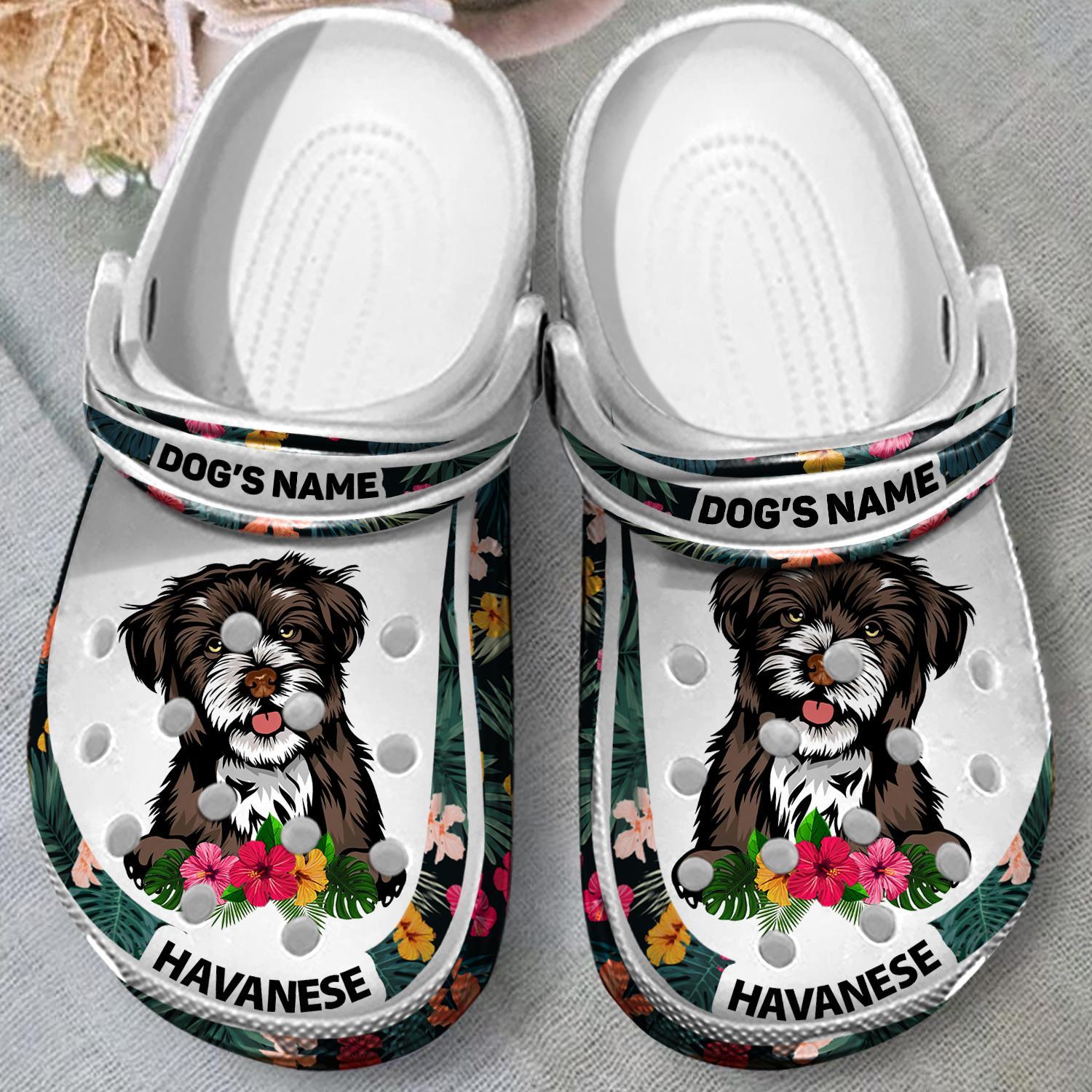 Merchidea Havanese Dog Crocs Crocband Clogs Shoes Comfortable For Men Women and Kids