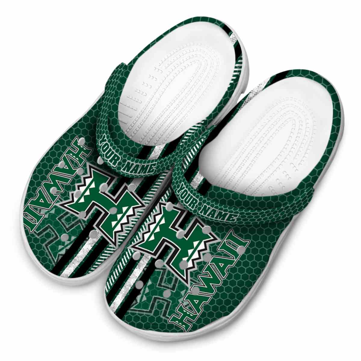 Merchidea Hawaii Rainbow Warriors NCAA Sport Crocs Crocband Clogs Shoes Comfortable For Men Women and Kids