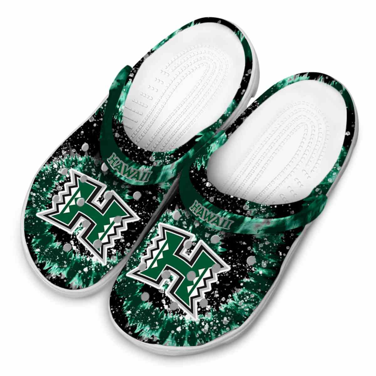 Merchidea Hawaii Rainbow Warriors NCAA Sport Crocs Crocband Clogs Shoes Comfortable For Men Women and Kids