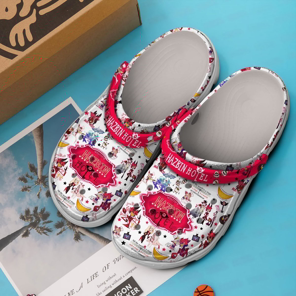 Merchidea Haz bin Hotel Angel Dust Movie Crocs Crocband Clogs Shoes Comfortable For Men Women and Kids