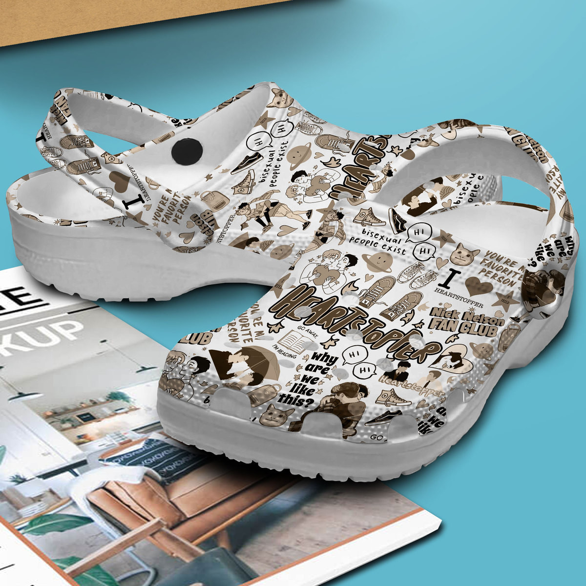 Merchidea Heartstopper TV Series Crocs Crocband Clogs Shoes Comfortable For Men Women and Kids