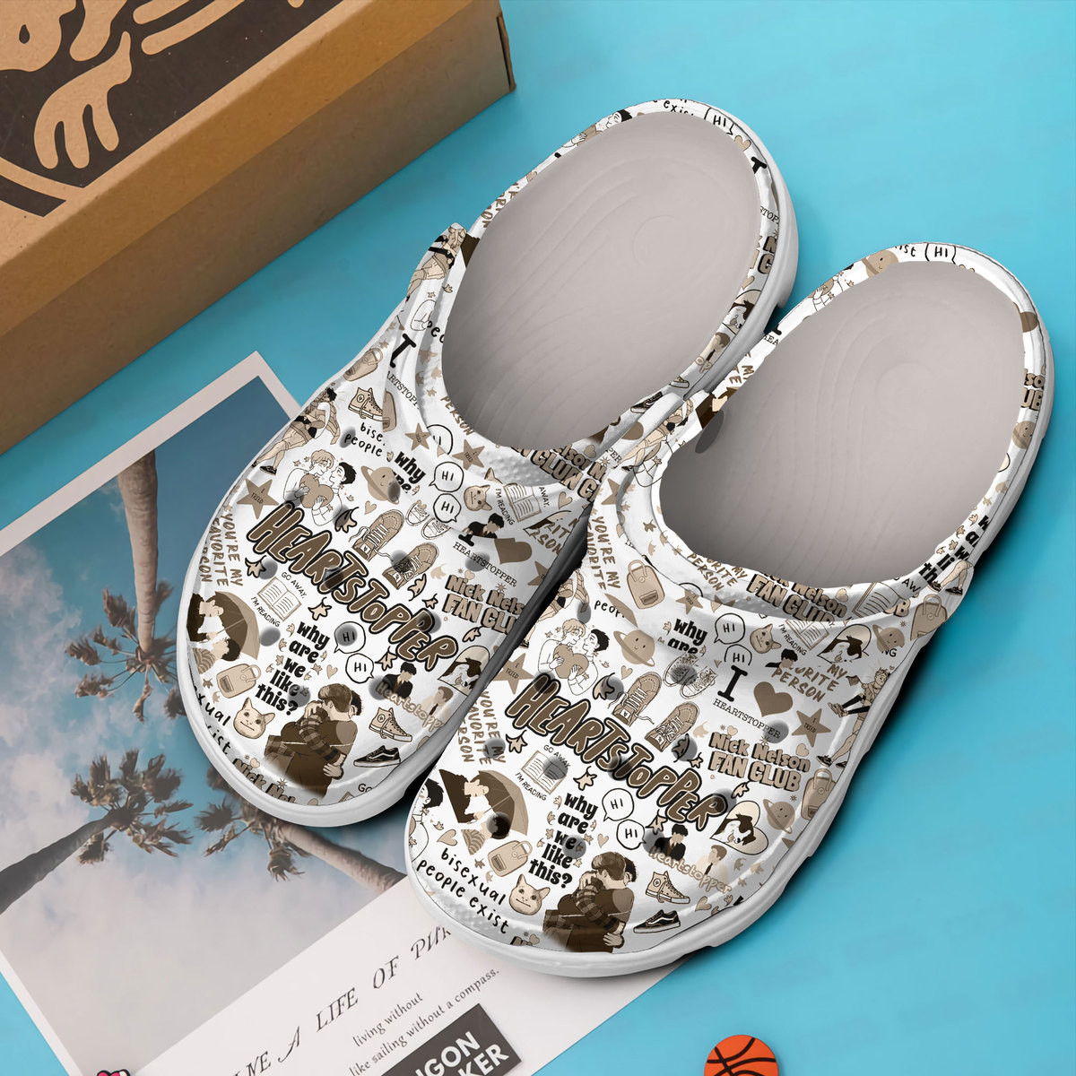 Merchidea Heartstopper TV Series Crocs Crocband Clogs Shoes Comfortable For Men Women and Kids