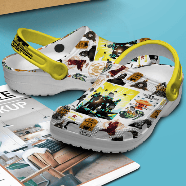 Merchidea Helldivers Game Crocs Crocband Clogs Shoes Comfortable For Men Women and Kids