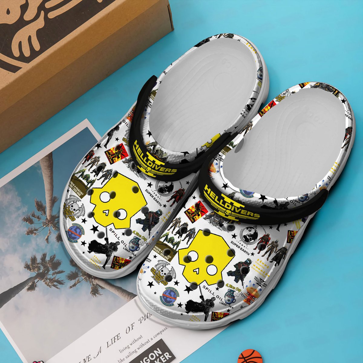 Merchidea Helldivers Game Crocs Crocband Clogs Shoes Comfortable For Men Women and Kids