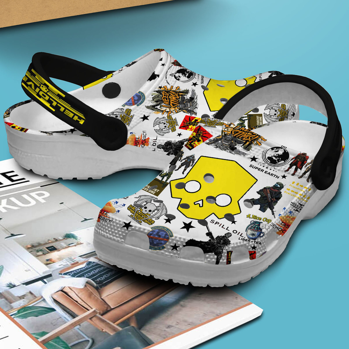 Merchidea Helldivers Game Crocs Crocband Clogs Shoes Comfortable For Men Women and Kids