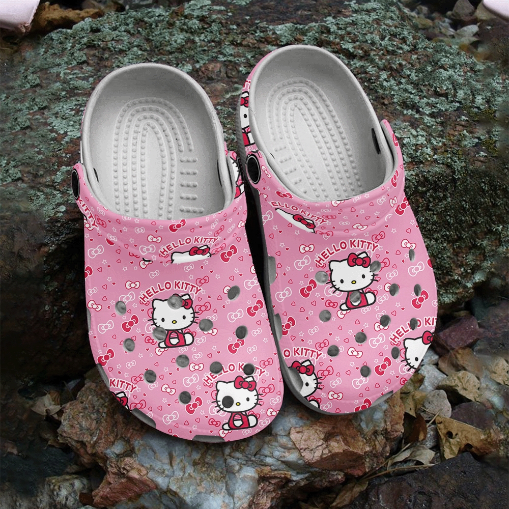 Merchidea Hello Kitty Cartoon Crocs Crocband Clogs Shoes Comfortable For Men Women and Kids