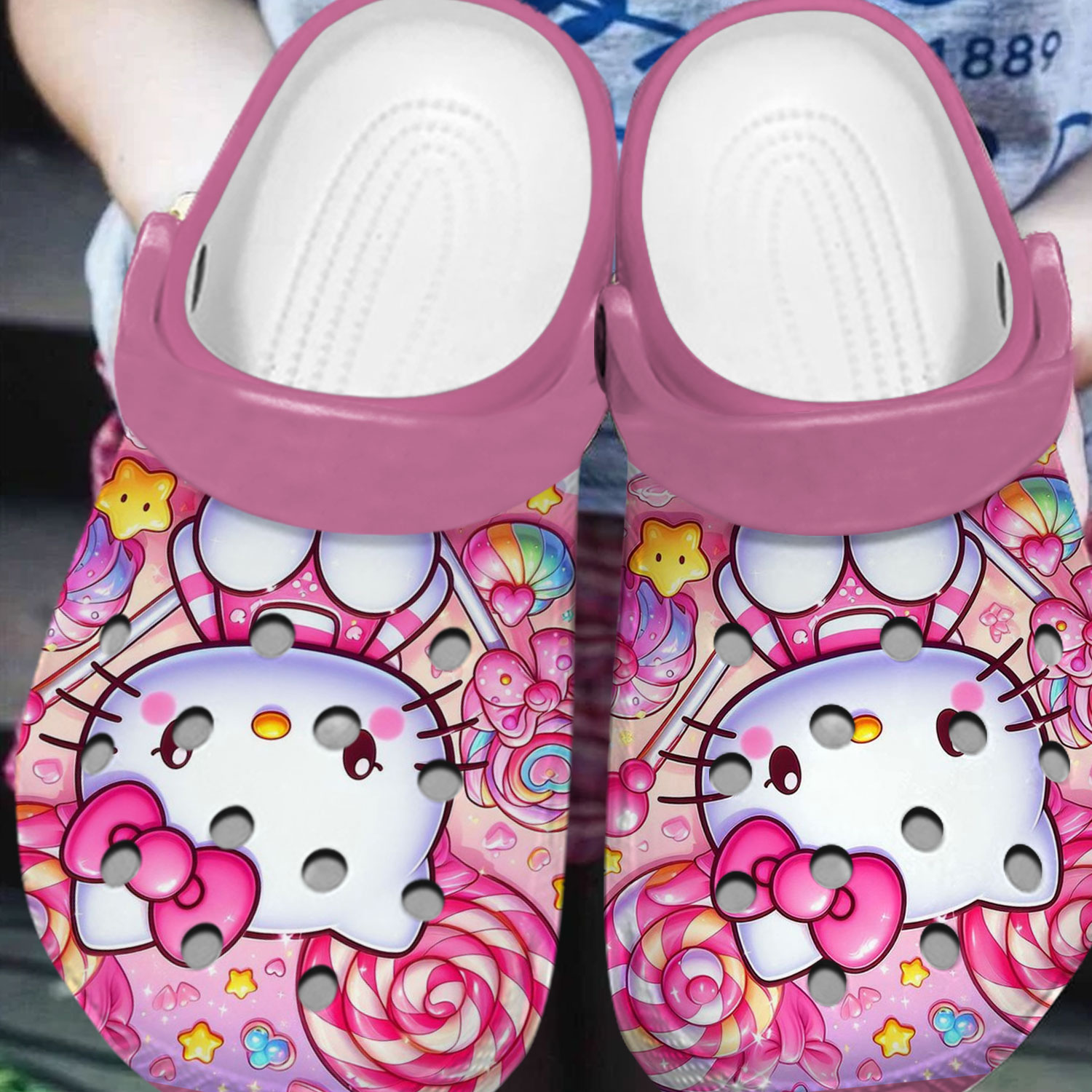 Merchidea Hello Kitty Cartoon Crocs Crocband Clogs Shoes Comfortable For Men Women and Kids