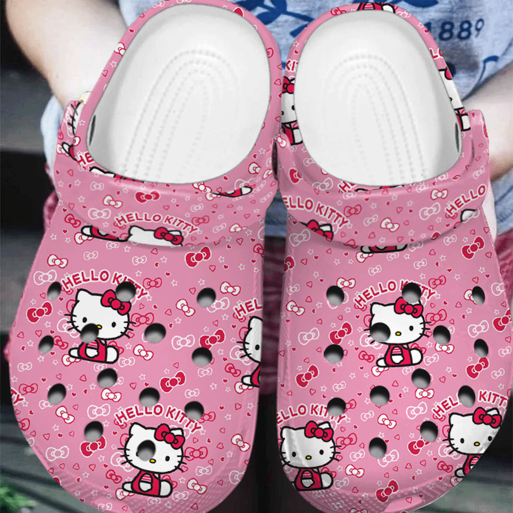 Merchidea Hello Kitty Cartoon Crocs Crocband Clogs Shoes Comfortable For Men Women and Kids