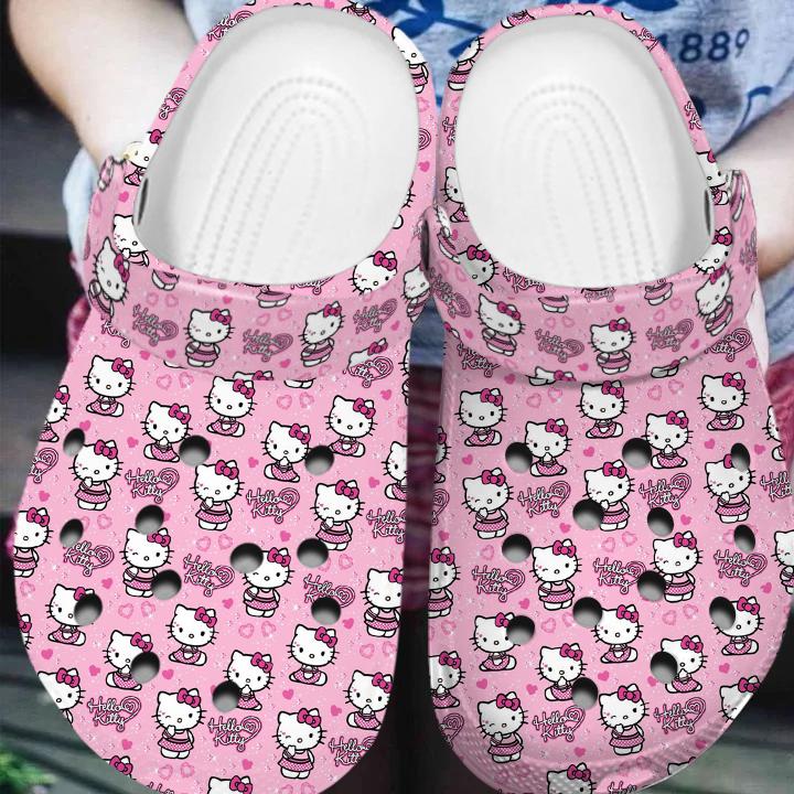 Merchidea Hello Kitty Cartoon Crocs Crocband Clogs Shoes Comfortable For Men Women and Kids