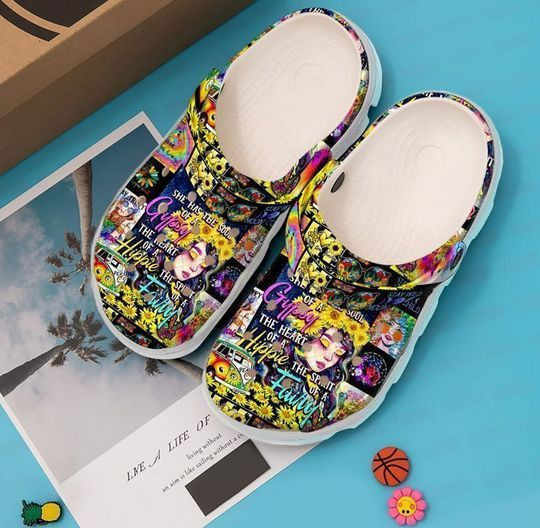 Merchidea Hippie Girl Rubber clog Shoes Comfy Footwear
