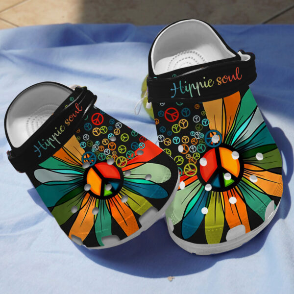 Merchidea Hippie Soul Crocs Crocband Clogs Shoes Comfortable For Men Women and Kids