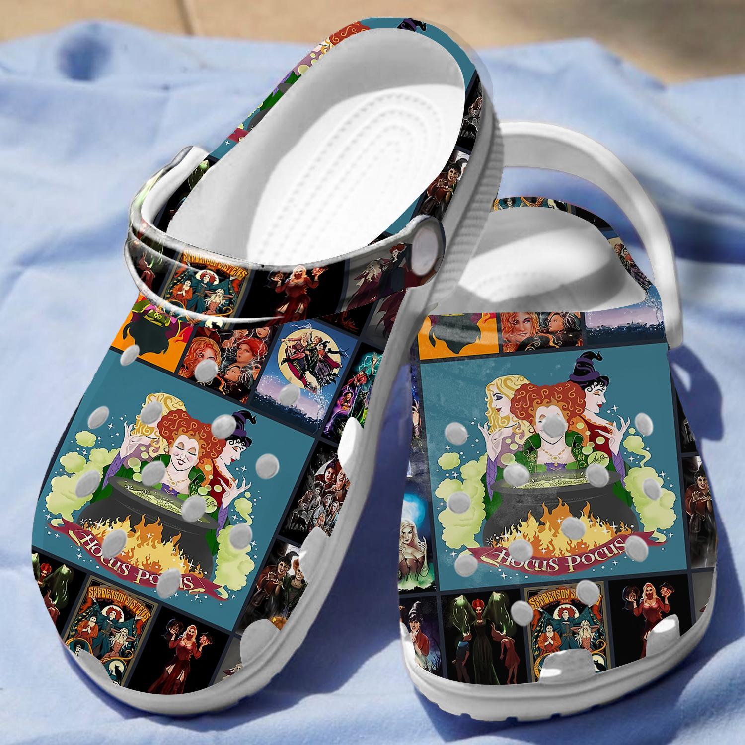 Merchidea Hocus Pocus Movie Crocs Crocband Clogs Shoes Comfortable For Men Women and Kids