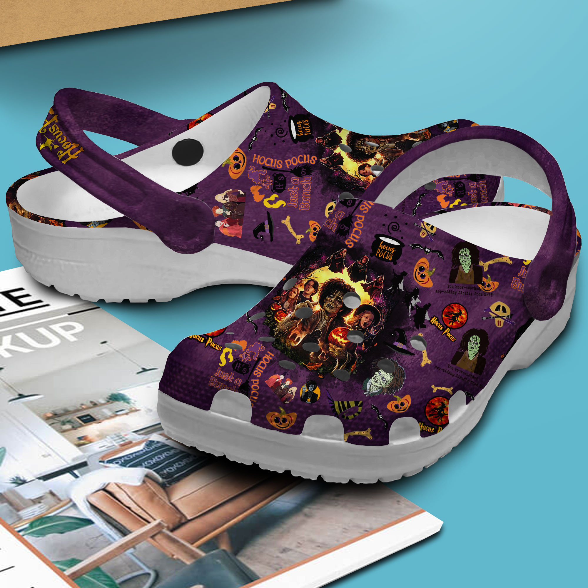 Merchidea Hocus Pocus Movie Crocs Crocband Clogs Shoes Comfortable For Men Women and Kids