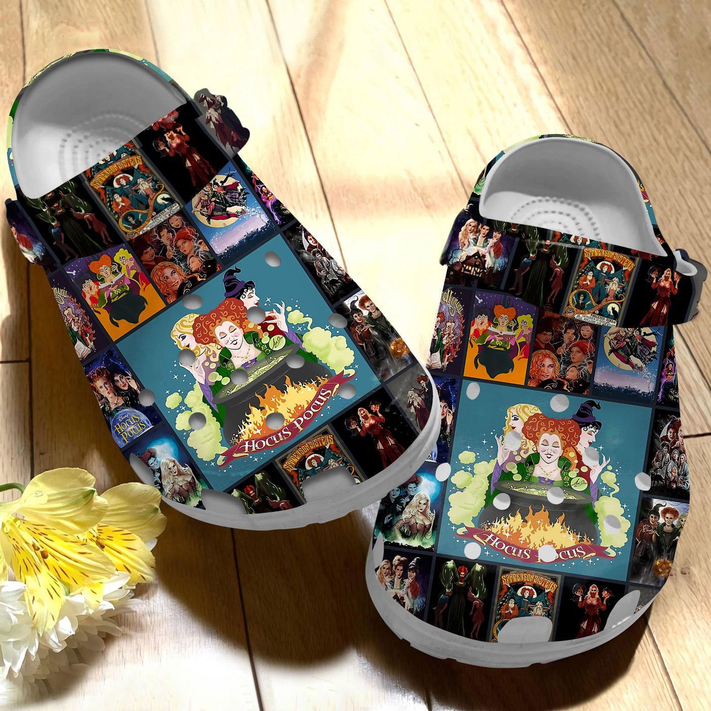 Merchidea Hocus Pocus Movie Crocs Crocband Clogs Shoes Comfortable For Men Women and Kids