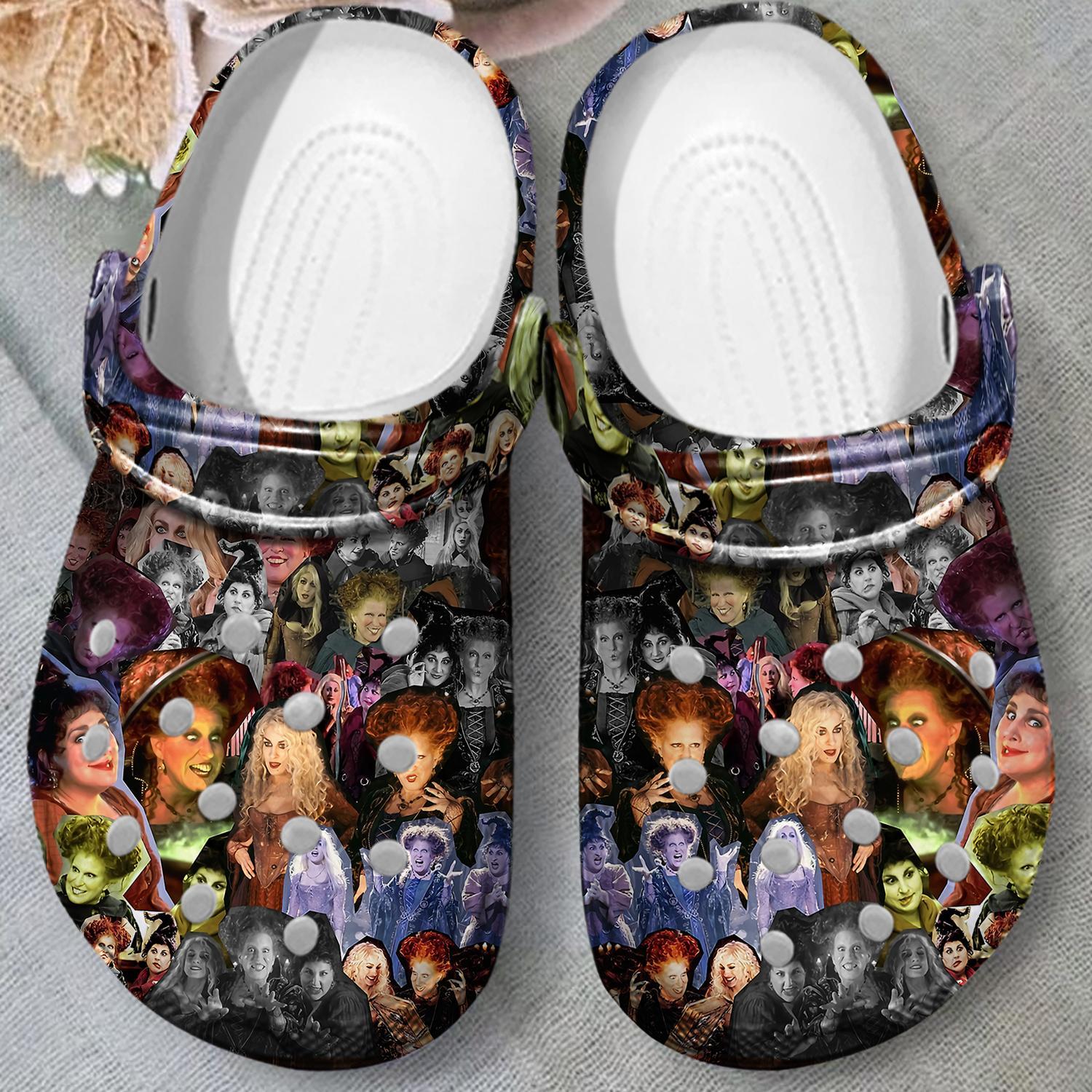 Merchidea Hocus Pocus Movie Crocs Crocband Clogs Shoes Comfortable For Men Women and Kids