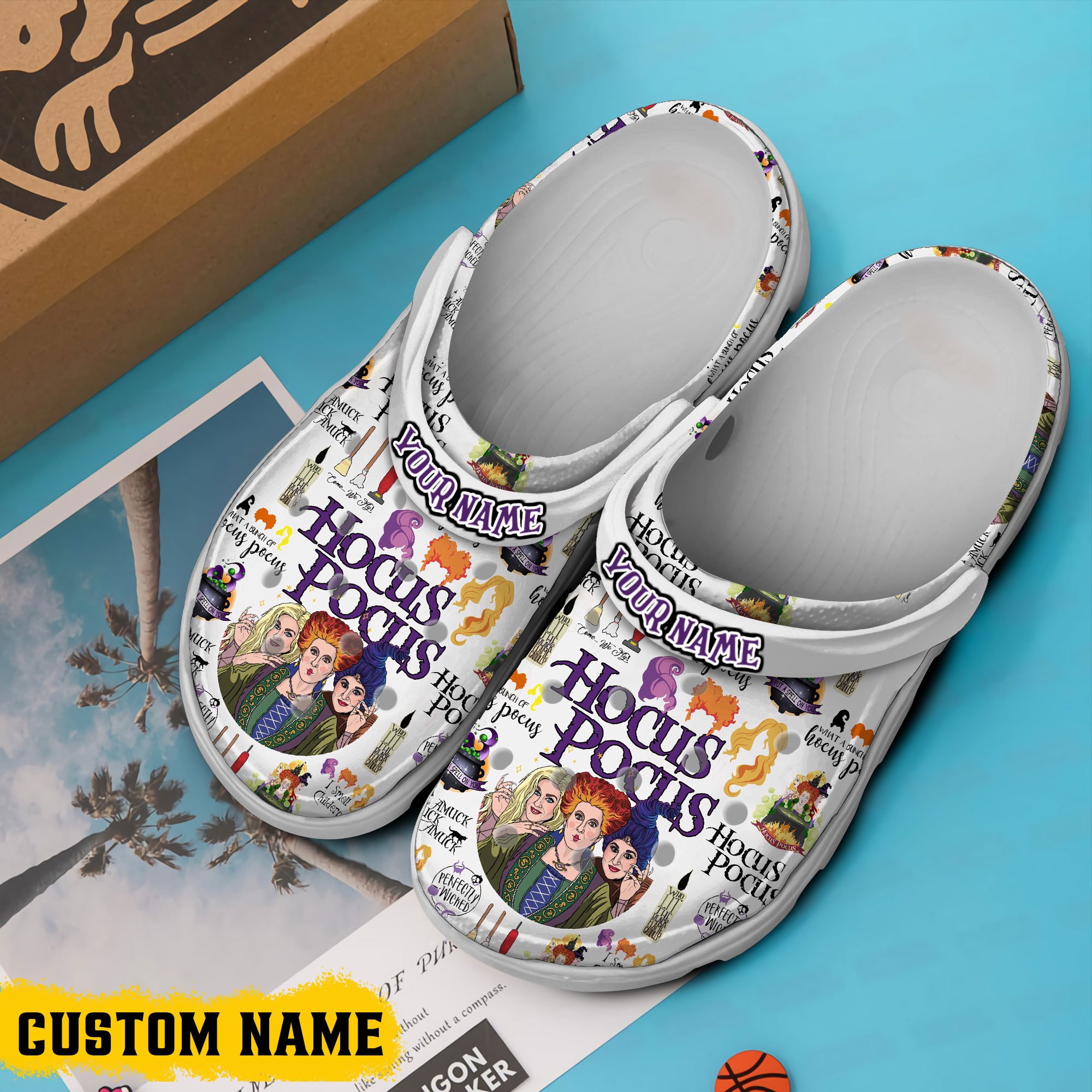 Merchidea Hocus Pocus Movie Crocs Crocband Clogs Shoes Comfortable For Men Women and Kids
