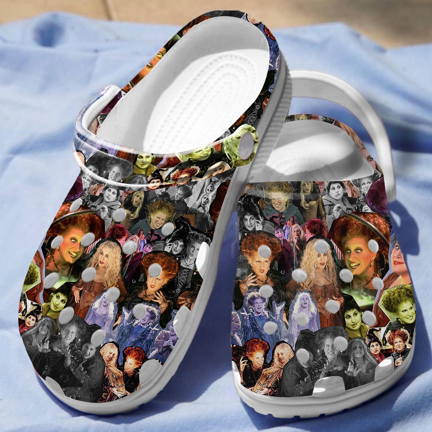 Merchidea Hocus Pocus Movie Crocs Crocband Clogs Shoes Comfortable For Men Women and Kids