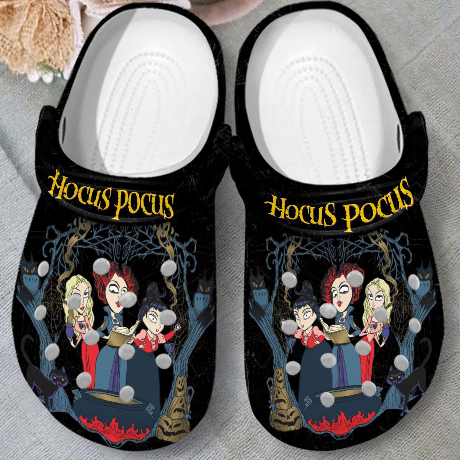 Merchidea Hocus Pocus Movie Crocs Crocband Clogs Shoes Comfortable For Men Women and Kids