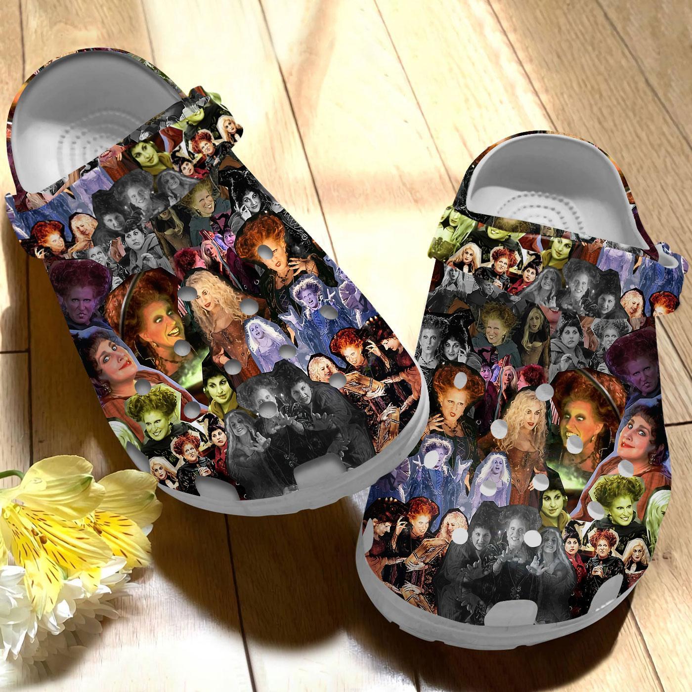 Merchidea Hocus Pocus Movie Crocs Crocband Clogs Shoes Comfortable For Men Women and Kids
