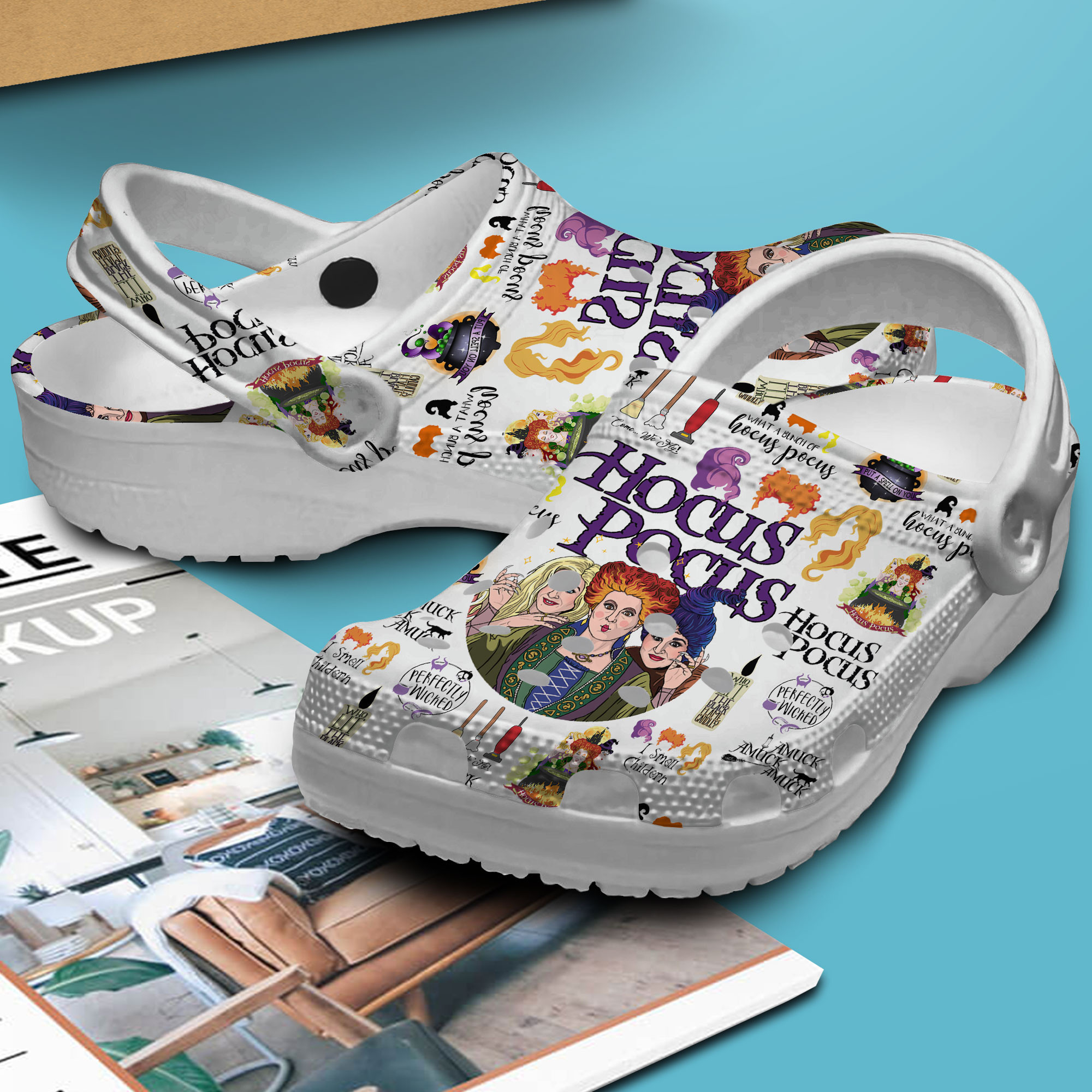 Merchidea Hocus Pocus Movie Crocs Crocband Clogs Shoes Comfortable For Men Women and Kids