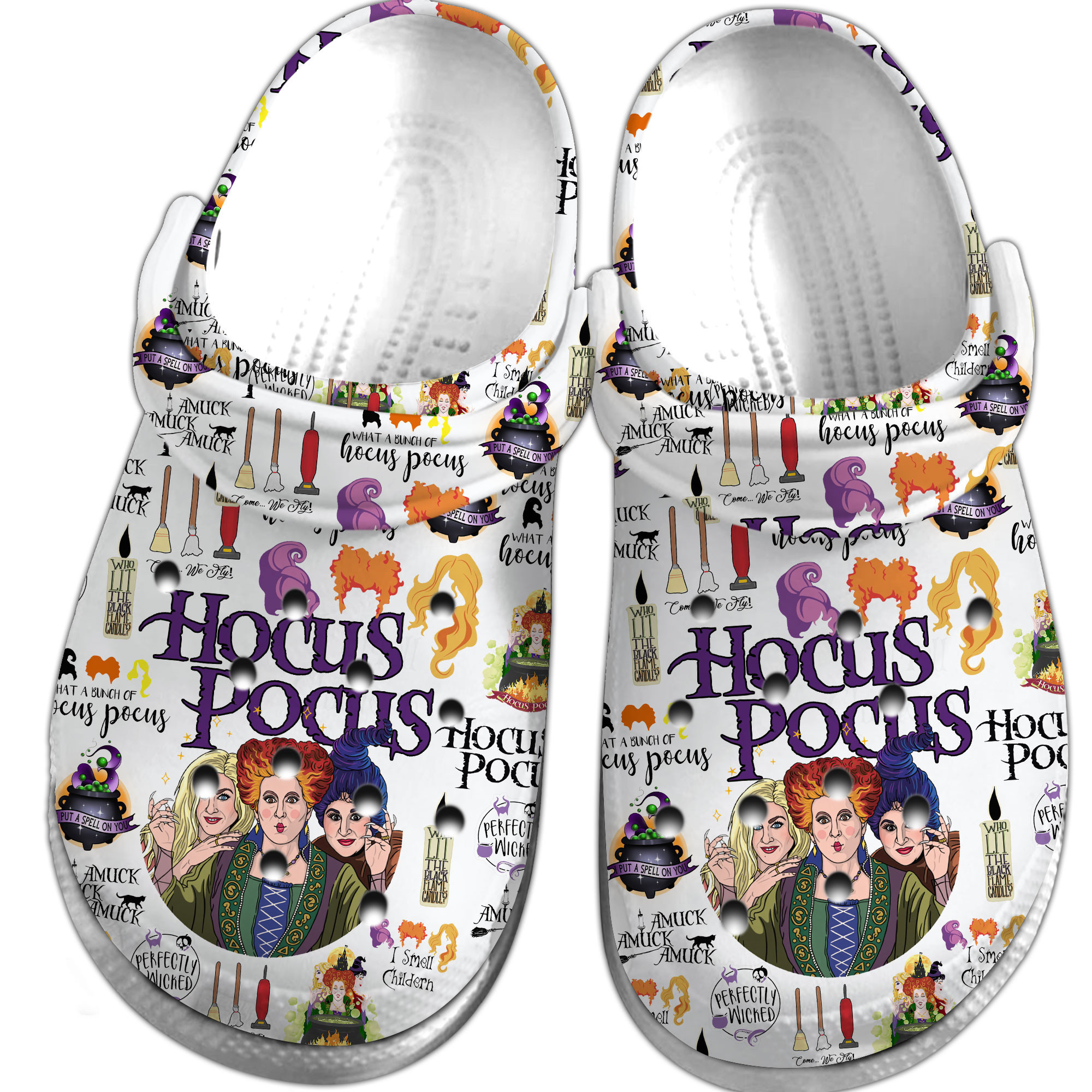 Merchidea Hocus Pocus Movie Crocs Crocband Clogs Shoes Comfortable For Men Women and Kids