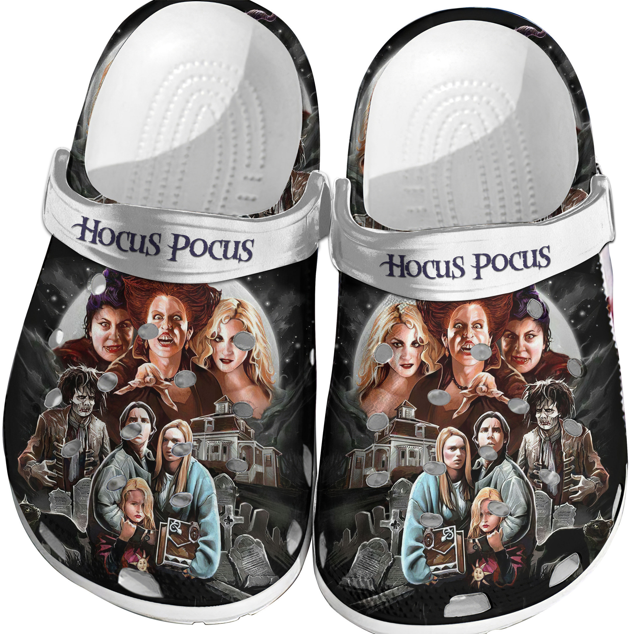 Merchidea Hocus Pocus Movie Crocs Crocband Clogs Shoes Comfortable For Men Women and Kids