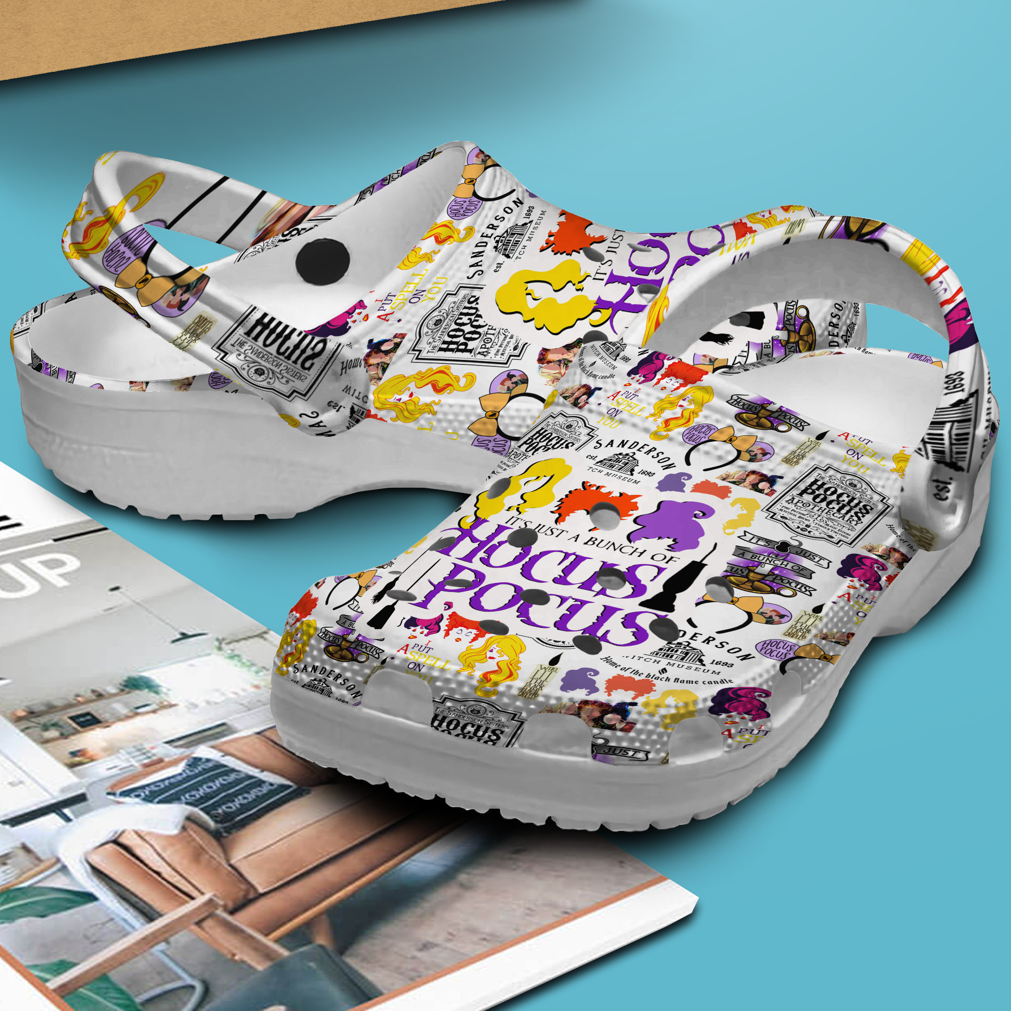 Merchidea Hocus Pocus Music Crocs Crocband Clogs Shoes Comfortable For Men Women and Kids