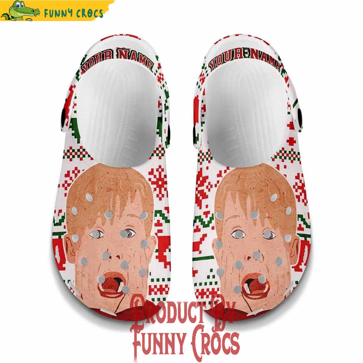 Merchidea Home Alone Movie Christmas Crocs Crocband Clogs Shoes Comfortable For Men Women and Kids