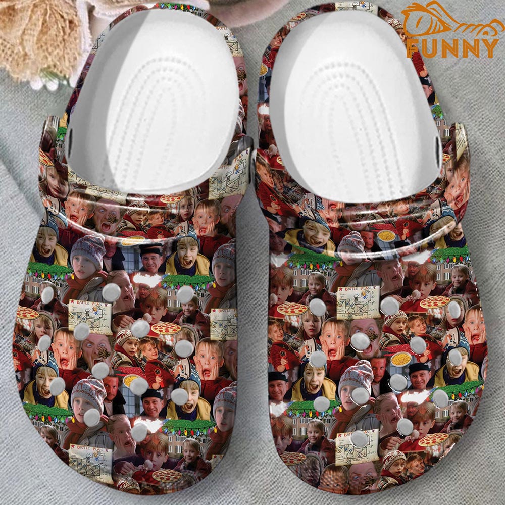 Merchidea Home Alone Movie Christmas Crocs Crocband Clogs Shoes Comfortable For Men Women and Kids