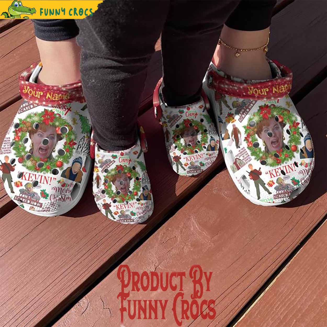Merchidea Home Alone Movie Christmas Crocs Crocband Clogs Shoes Comfortable For Men Women and Kids