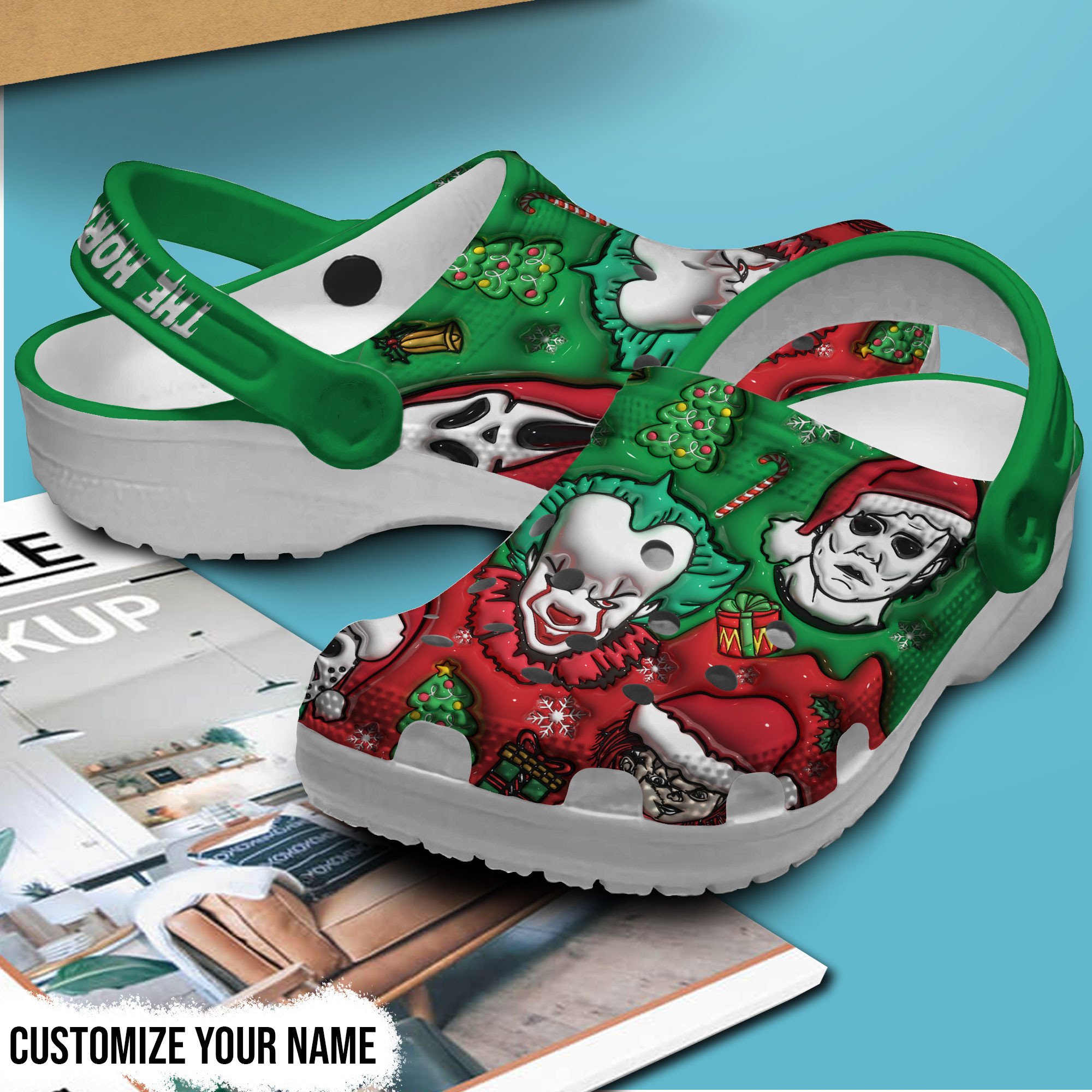 Merchidea Horror Characters Movie Crocs Crocband Clogs Shoes Comfortable For Men Women and Kids