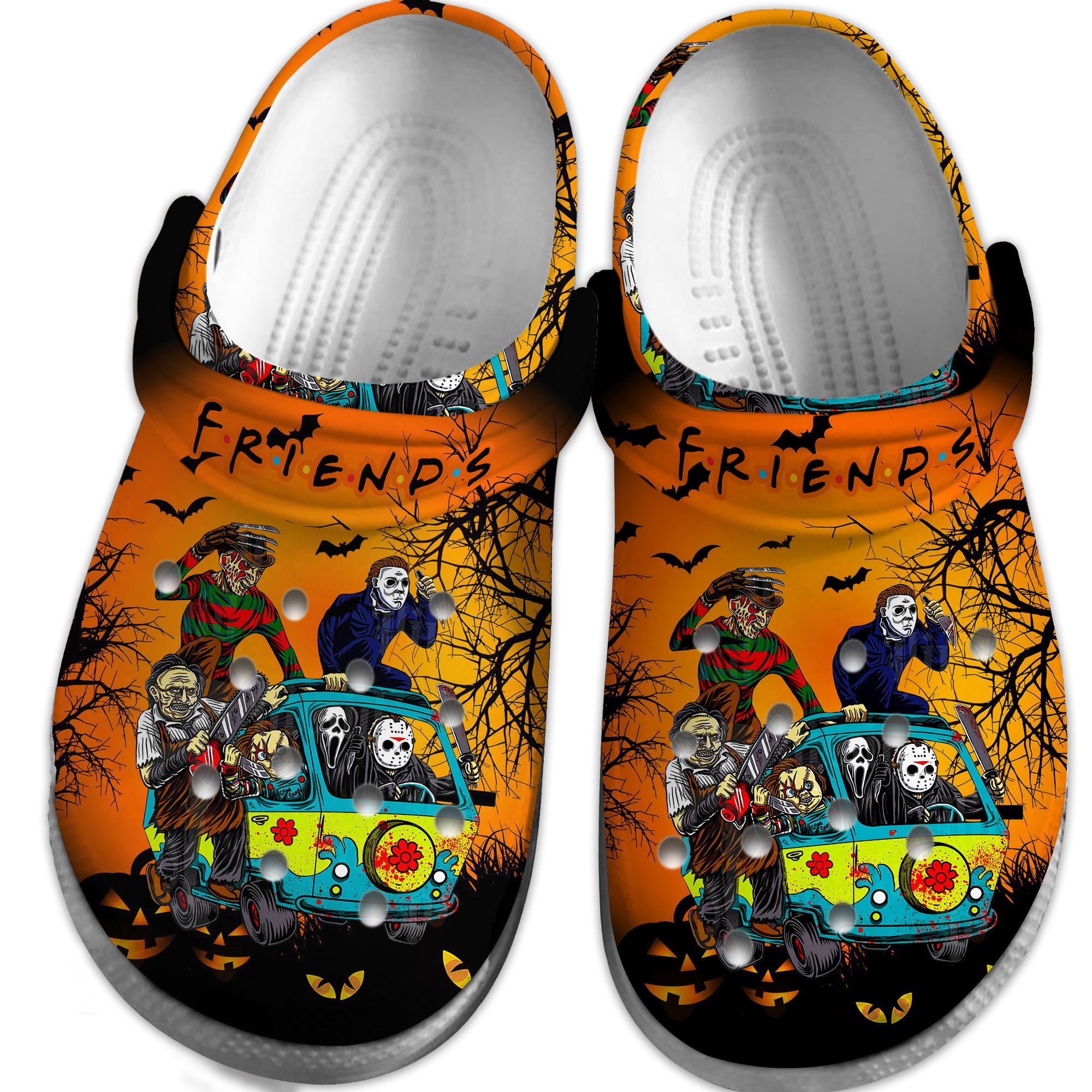 Merchidea Horror Movie Characters Crocs Crocband Clogs Shoes Comfortable For Men Women and Kids