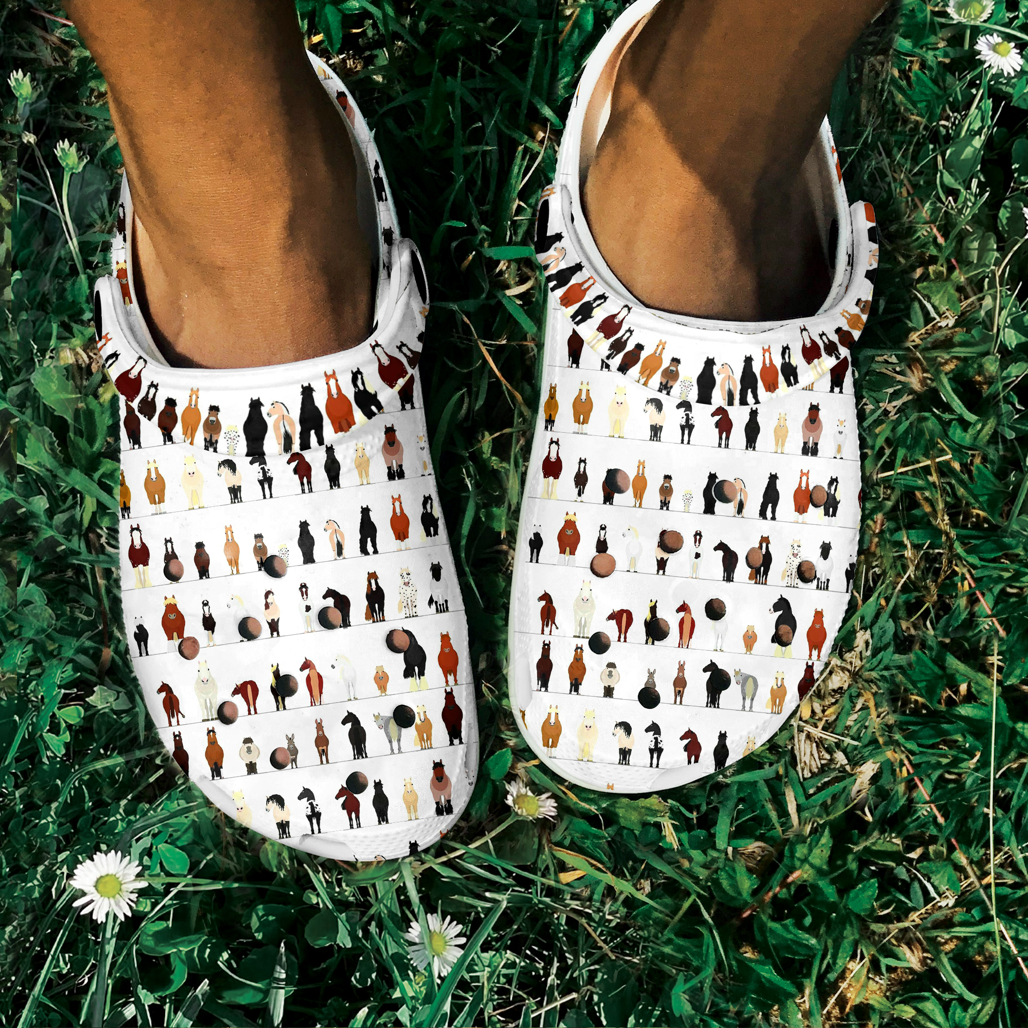 Merchidea Horse Bread Crocs Crocband Clogs Shoes Comfortable For Men Women and Kids